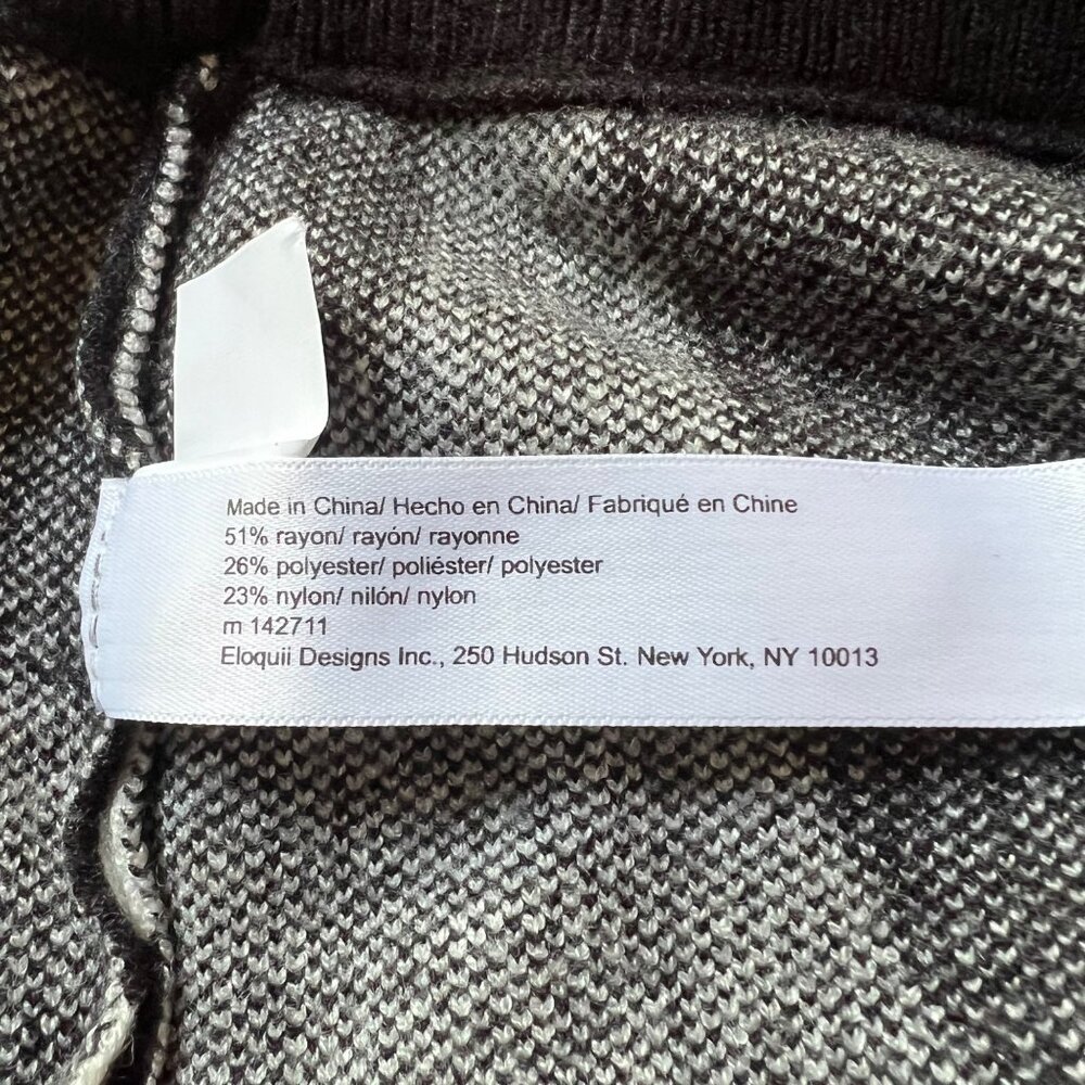 Eloquii Size 22/24 NEW Abstract Black & Gray Knit Intarsia Column Sweater Skirt - Picture 4 of 16